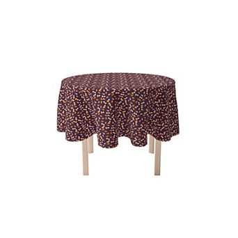 Round Tablecloth, 100% Polyester, 90" Round, 3D Candy Corn