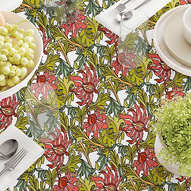 Rectangular Tablecloth, 100% Cotton, 52x104", Floral 4