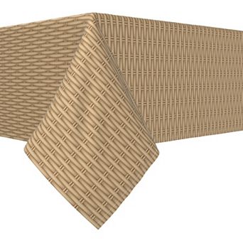 Rectangular Tablecloth, 100% Polyester, 60x84", Tight Weave Basket