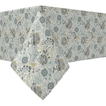 Rectangular Tablecloth, 100% Cotton, 60x84", Floral 166