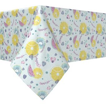 Rectangular Tablecloth, 100% Cotton, 60x84", Summertime Design