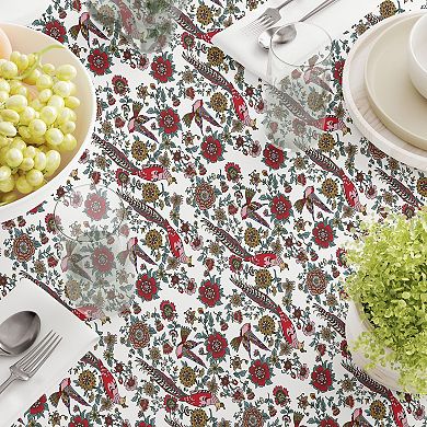 Square Tablecloth, 100% Cotton, 52x52", Floral 52