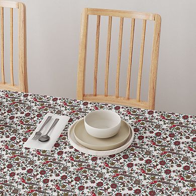 Square Tablecloth, 100% Cotton, 52x52", Floral 52