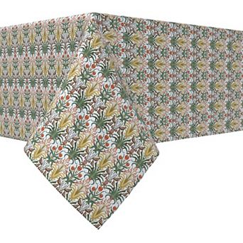 Rectangular Tablecloth, 100% Cotton, 52x104", Floral 109