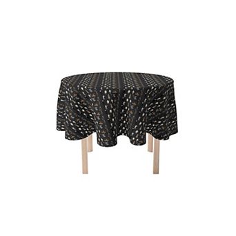 Round Tablecloth, 100% Polyester, 70" Round, Halloween Usual Characters