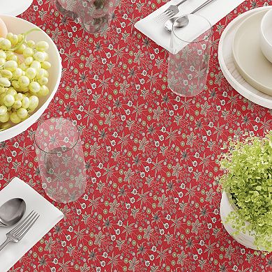 Rectangular Tablecloth, 100% Cotton, 52x104", Floral 56