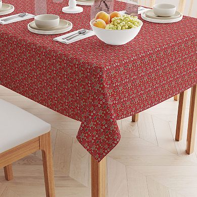 Rectangular Tablecloth, 100% Cotton, 52x104", Floral 56