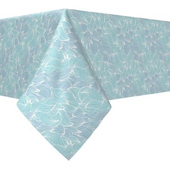 Rectangular Tablecloth, 100% Cotton, 60x84", Splashes of Waves
