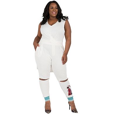 Plus Size Akira French Terry Embroidery Ankle Jogger Pants