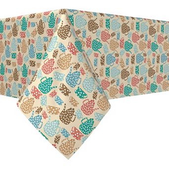 Rectangular Tablecloth, 100% Polyester, 60x104", Polka Dot Tea Time