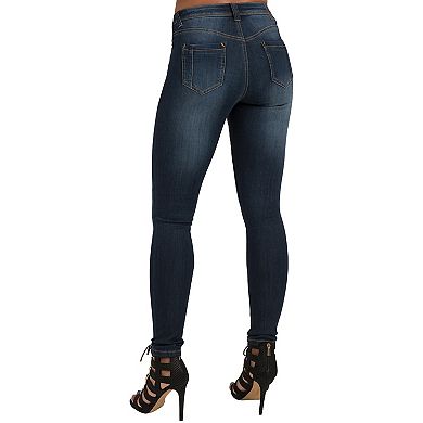 Madison Curvy Fit Medium Whiskering Hand Sanding Skinny Jeans For Tall Women