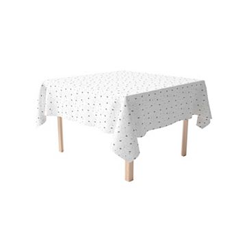 Square Tablecloth, 100% Cotton, 52x52", Airplane Route Design