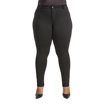 Plus Size Dorris Skinny Pant With Faux Slit & Welt Pockets