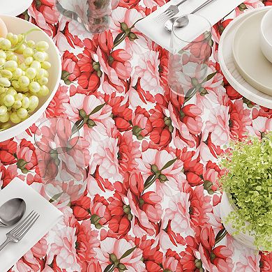 Square Tablecloth, 100% Cotton, 52x52", Floral 197