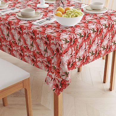 Square Tablecloth, 100% Cotton, 52x52", Floral 197