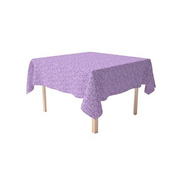 Square Tablecloth, 100% Polyester, 60x60", Purple Vines