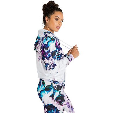 Caci Floral Print Activewear Tracksuit Hoodie Jacket