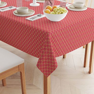 Square Tablecloth, 100% Cotton, 52x52", Floral 106
