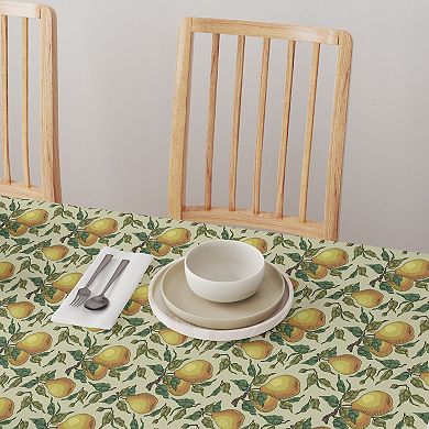 Square Tablecloth, 100% Cotton, 52x52", Painted Pear Tree