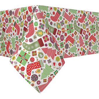 Square Tablecloth, 100% Polyester, 54x54", Fun Stockings and Essentials