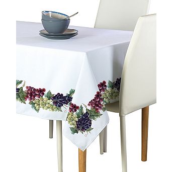 Square Tablecloth, 100% Polyester, 54x54", Grape Vine Garland
