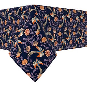 Rectangular Tablecloth, 100% Cotton, 52x120", Floral 48