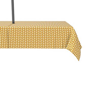 Water Repellent, Outdoor, 100% Polyester, 60x84", Gold Shine Basketwork