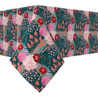 Rectangular Tablecloth, 100% Cotton, 52x120", Floral 95