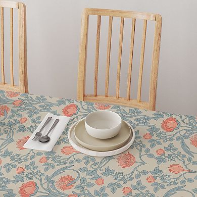Square Tablecloth, 100% Cotton, 52x52", Floral 10