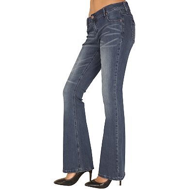 Jennifer Curvy Fit Flare Jeans In Scatter Wash