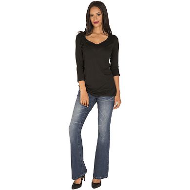 Jennifer Curvy Fit Flare Jeans In Scatter Wash