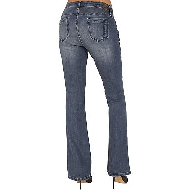 Jennifer Curvy Fit Flare Jeans In Scatter Wash