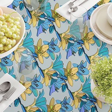 Rectangular Tablecloth, 100% Cotton, 52x84", Floral 93