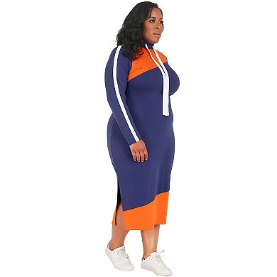 Plus Size Wanda Athleisure Drawstring Turtleneck Midi Dress