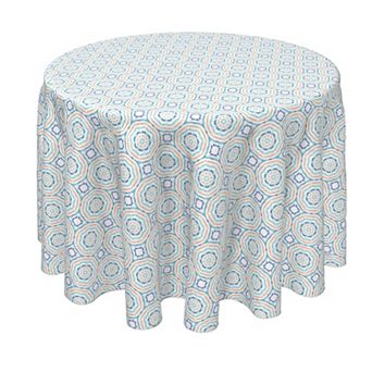 Round Tablecloth, 100% Polyester, 70" Round, Sunburst Tie Dye
