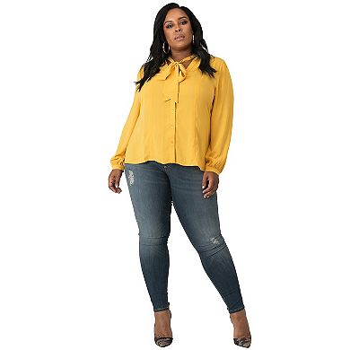Plus Size Maya Curvy Fit Slightly Destroyed Midrise Skinny Jeans