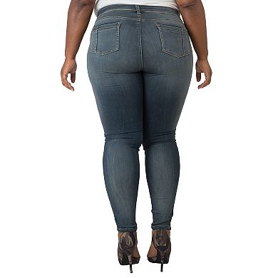 Plus Size Maya Curvy Fit Slightly Destroyed Midrise Skinny Jeans