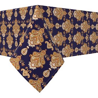 Rectangular Tablecloth, 100% Cotton, 52x104", Floral 160