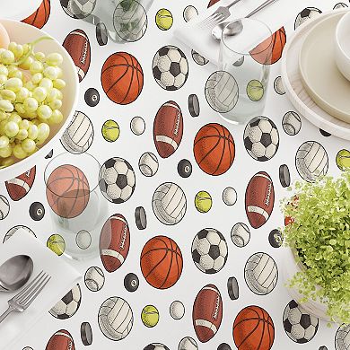 Square Tablecloth, 100% Cotton, 52x52", Athletics