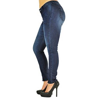 Randy Curvy Fit Pieced Ankle Zip Skinny Midrise Jeans