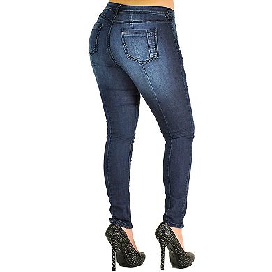 Randy Curvy Fit Pieced Ankle Zip Skinny Midrise Jeans