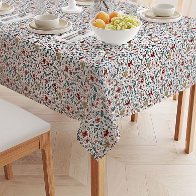 Square Tablecloth, 100% Polyester, 60x60", Botanical Doodles