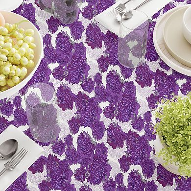 Square Tablecloth, 100% Cotton, 52x52", Floral 199