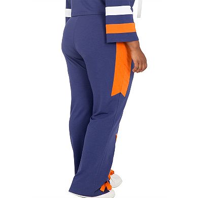Plus Size Vilma Curvy Fit Mid-Rise Flared Pants with Lace Up Hem