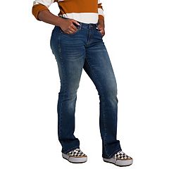 Denver Hayes Women's Curvy Mid Rise Bootcut Jeans - Medium Indigo