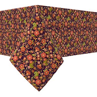 Rectangular Tablecloth, 100% Cotton, 52x120", Floral 46