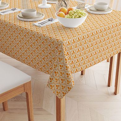 Square Tablecloth, 100% Cotton, 52x52", Classic Fall Pattern