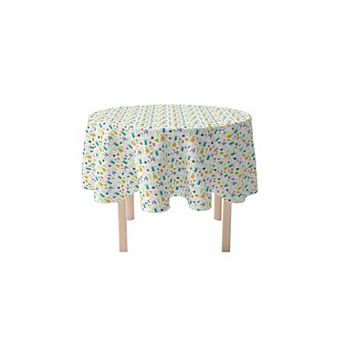 Round Tablecloth, 100% Polyester, 70" Round, Houseplant Collection