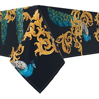 Rectangular Tablecloth, 100% Cotton, 52x84", Floral 164