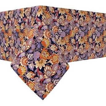 Rectangular Tablecloth, 100% Cotton, 52x120", Floral 26